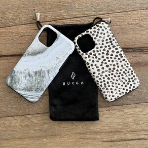 Burga iPhone 11 Pro Tough Cases| Almond Latte (EUC) and French Alps (NWOT)